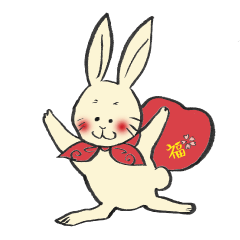 A lucky Charm Happiness rabbit