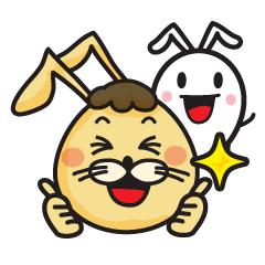 Kansai rabbit everyday sticker