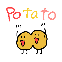 Potato face sticker