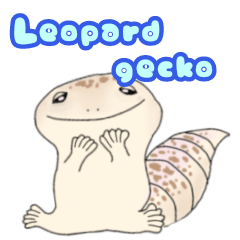 cute leopard gecko stamp