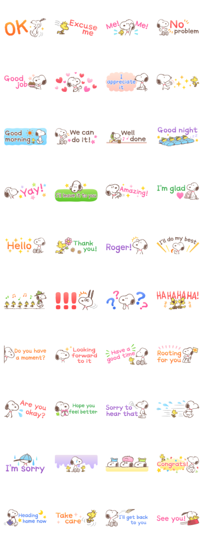 Snoopy Small Stickers