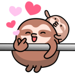 Sloth Valentines Animation Stickers