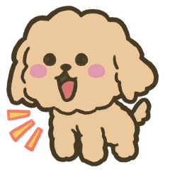 Fluffy moving toy poodle
