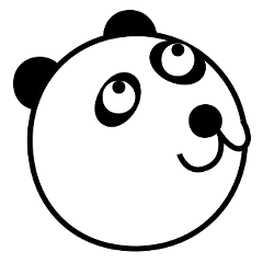 Round face and surreal panda
