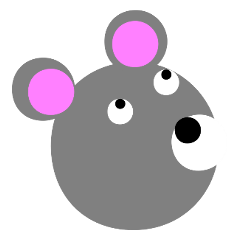 Round face and surreal mouse