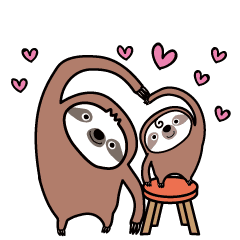 Moving  Sloth with LOVE