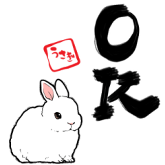 rabbit claims with brush letters
