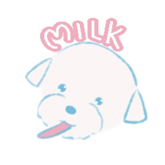 Milky milk dog