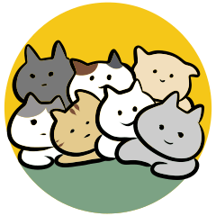 adorable cats sticker