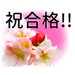 合格祝いに花を 桜 Line スタンプ Line Store