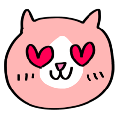 ピンクのハチワレ猫　パート１