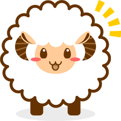 Moving! Fluffy sheep
