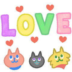 桃ねこ黄ねこ黒ねこ 気持ち伝える Line スタンプ Line Store 桃ねこ黄ねこ黒ねこ 気持ち伝える Line スタンプ Line Store