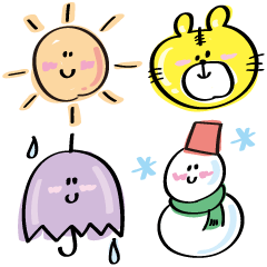 Weather, tiger & candy Sticker -new ver.
