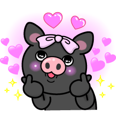 Pig friend's message sticker