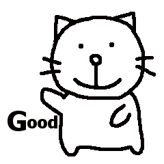 mei is good cat simple sticker