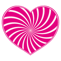 Heart-shaped dynamic animation pink