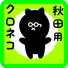 black cat sticker for akita