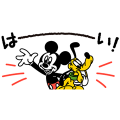 【日文版】Mickey & Pluto Small Stickers