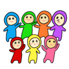 Seven colored dwarf Sticker