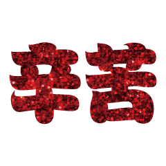 Popular big word Shiny glitter2216