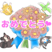 Good friend animals. Celebration sticker