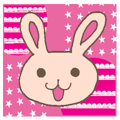 Easy-to-use words with cute rabbits