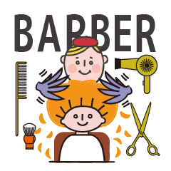 Sticker for barber