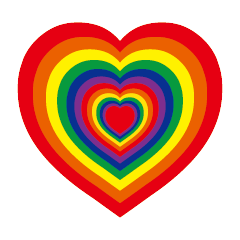 Heart shape dynamic multiple colors