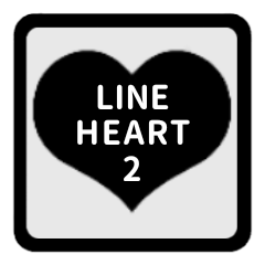 LINE HEART 2 [BLACK][ENGLISH]