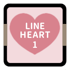 LINE HEART 1 [PINK][HIRAGANA]