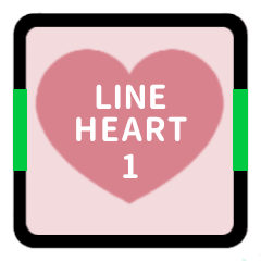 LINE HEART 1 [PINK][LINE]