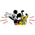 Stiker Mungil Mickey & Pluto