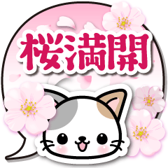 Japanese Style Cat Sticker 6 (Japanese)