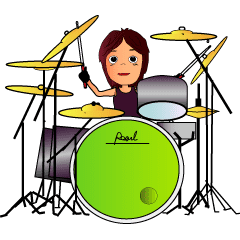 Rock Drummer Tsuyoshi Kato Animation