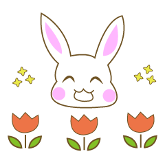 Rabbit and spring event stickers