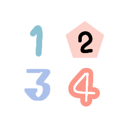 Number pastel lovely emoji