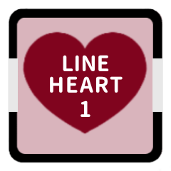 LINE HEART 1 [BORDEAUX][WORK]
