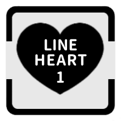 LINE HEART 1 [BLACK][WORK]