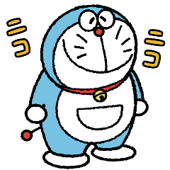 สติ๊กเกอร์ไลน์ Doraemon Round and Animated