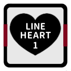 LINE HEART 1 [BLACK][MOTHER]