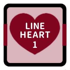 LINE HEART 1 [BORDEAUX][MOTHER]