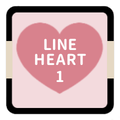 LINE HEART 1 [PINK][FAMILY]