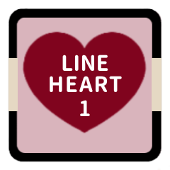 LINE HEART 1 [BORDEAUX][FAMILY]