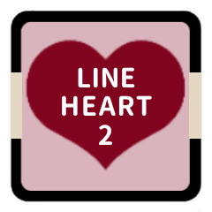 LINE HEART 2 [BORDEAUX][FAMILY]