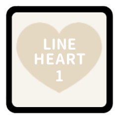 LINE HEART 1 [IVORY][ENGLISH]