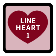 LINE HEART 1 [BORDEAUX][ENGLISH]