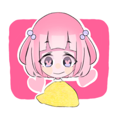 Girl of a half twin tail