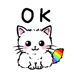 Rainbow Cat small Sticker