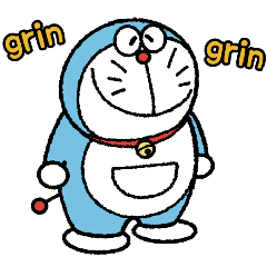 Stiker Animasi Doraemon: Bulat Gemas